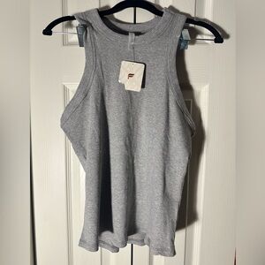 Fabletics Light Gray Muscle Tee